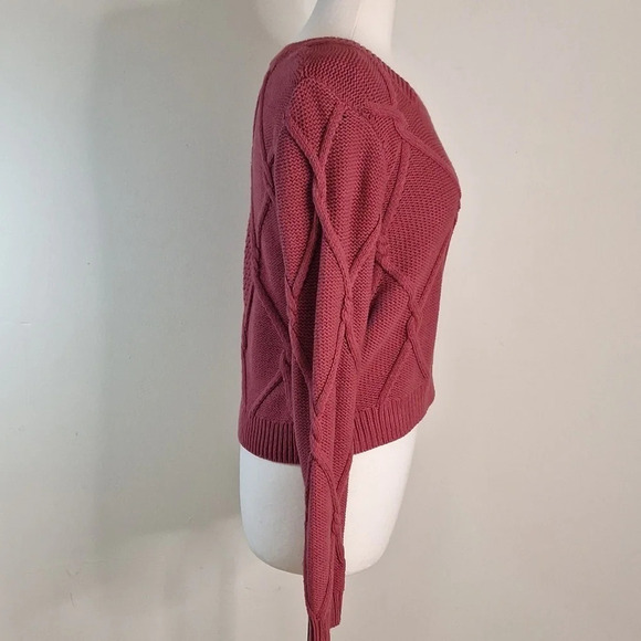 CAbi Mulberry square neck Pull over chuncky knit sweater Style 3883 - Picture 4 of 8